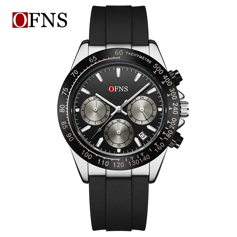 

OFNS SD7103 Кварцевый водонепроницаемый календарь с ночником и календарем Водонепроницаемые деловые мужские часы с ночником для мужчин