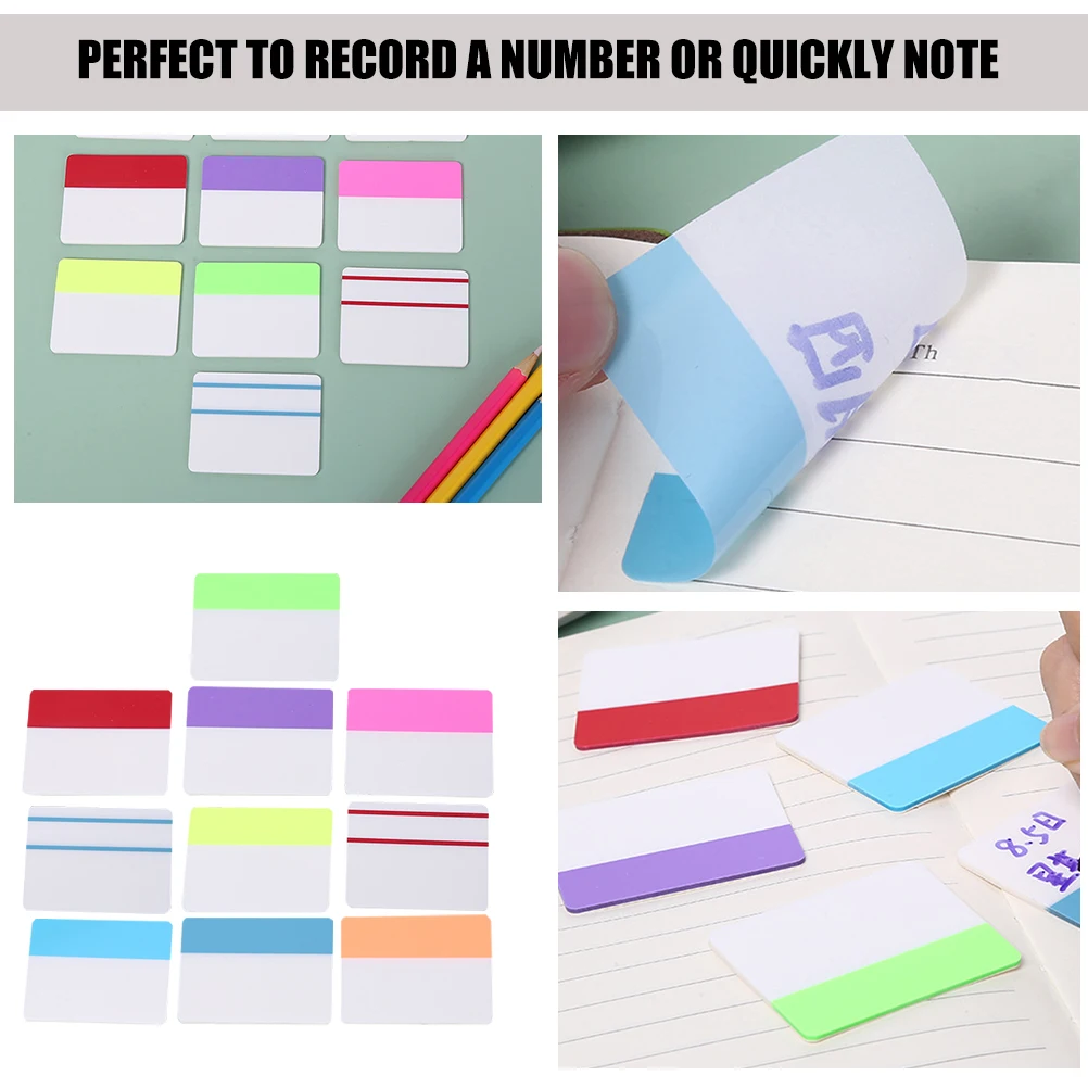 

Fluorescent Sticky Tabs Clear Notepad For Office School Home Transparent Memo Stickers Portable Idea Notebook Tear Off
