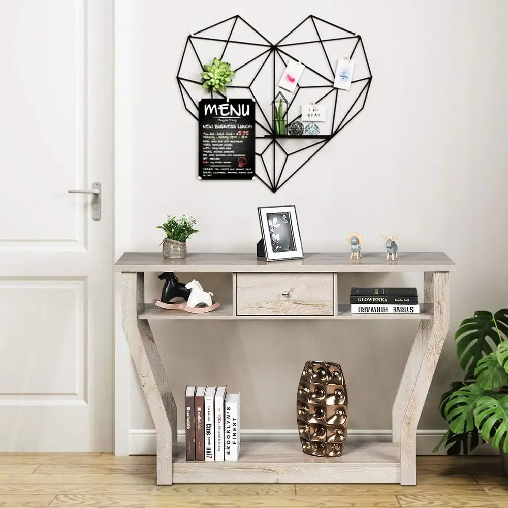 ole Table Easy Assembly Entryway Table W/Storage Der and Bottom Shel, Muti-unctional Home urniture or Hallway, Living Room, Bedr