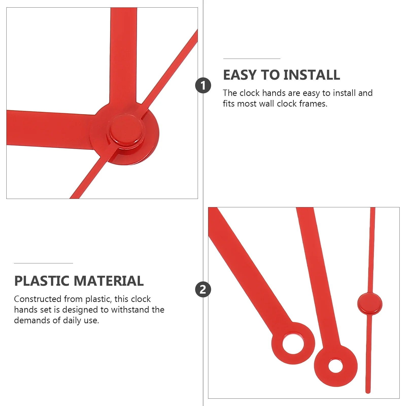 

10Sets Clock Hands Replacement Kit DIY Wall Clock Parts Long Bulk Set Professional Accurate Repair Watch Hands