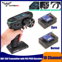DUMBORC 2.4Ghz 10CH DDF-350 Transmitter LCD Screen Radio System with P10F/P10FG Gyro Receiver for RC Car Boat Tank Model Part