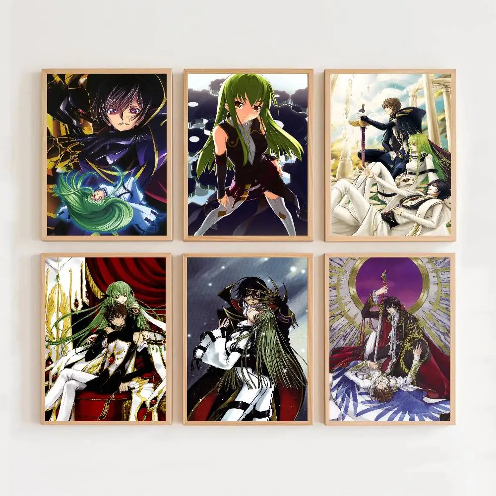 Code Geass AnI-me Band Poster HD Art Sticky Wall Waterproof Home Living Room Bedroom Bar Aesthetic Decoration