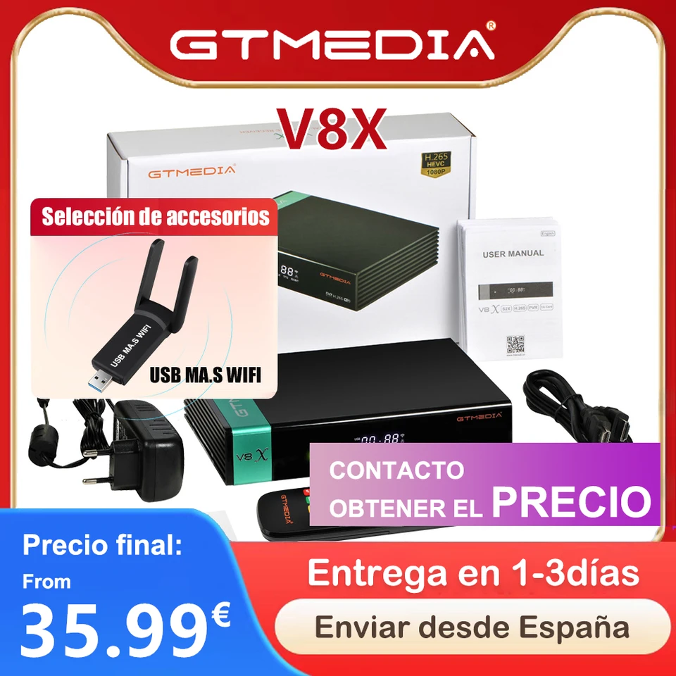 GTMEDIA V8X mars Satellite Receiver DVB-S/S2/S2X ACM Multi-stream