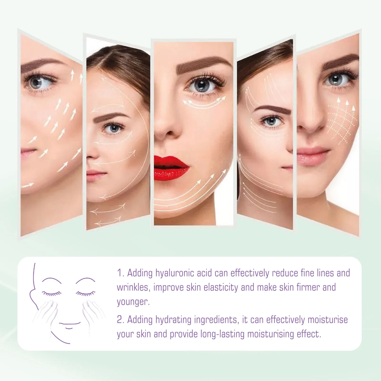 كريم شد الوجه الفوري، كريم تنعيم وترطيب وشد الخطوط الدقيقة، كريم تفتيح تصبغ الميلانين لتفتيح الوجه