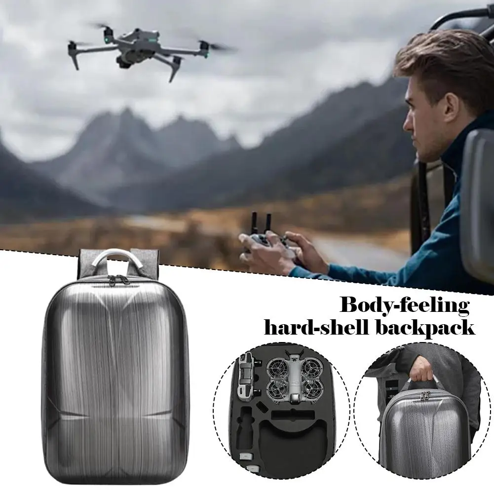 For DJI Neo2 Portable Hard Shell Backpack Comfortable Carrying Case Outdoor Travel Backpack Waterproof Drone Accessories