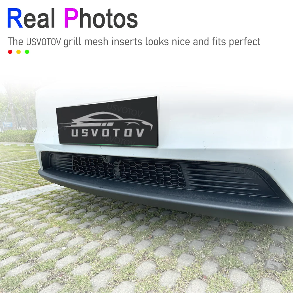 Para Tesla Model Y 2025 2026, Rejillas de malla premium Juniper para Model YL, Rejilla de ventilación frontal, Cubierta de rejilla de entrada de aire, Protector de parachoques, Embellecedor