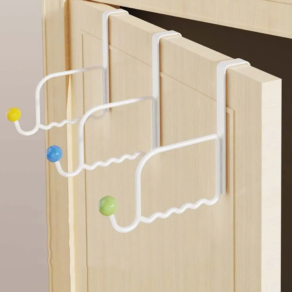 3 szt. Praktyczny kutego żelaza ceramiczny hak z koralikami bez dziurkacza nierdzewny hak z tyłu drzwi bezszwowy wieszak na ręczniki sypialnia