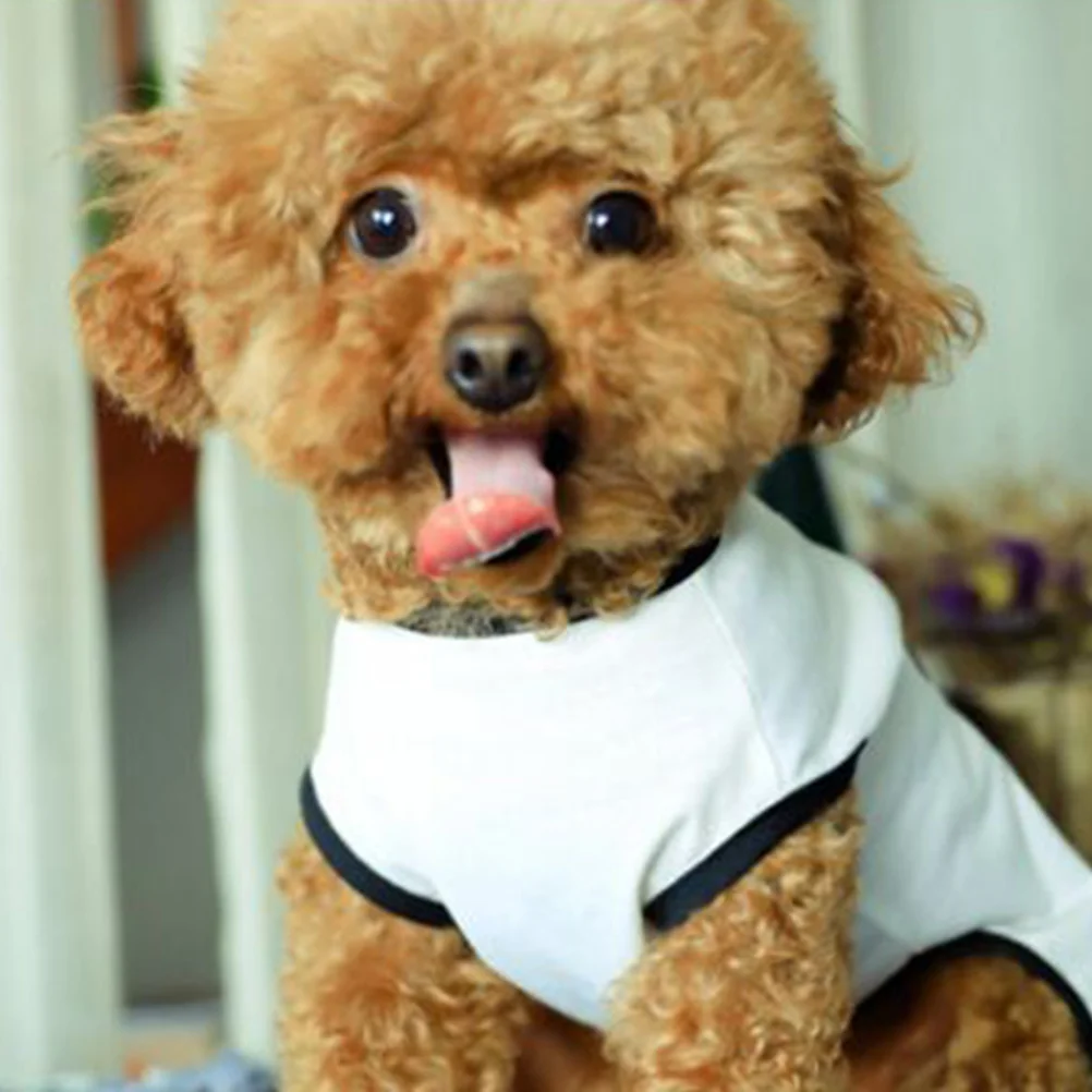 

Dog Vest Heart Footprint Pattern White Size M Comfortable Pet Clothes Spring Summer Fashion Outdoor Walking Jogging