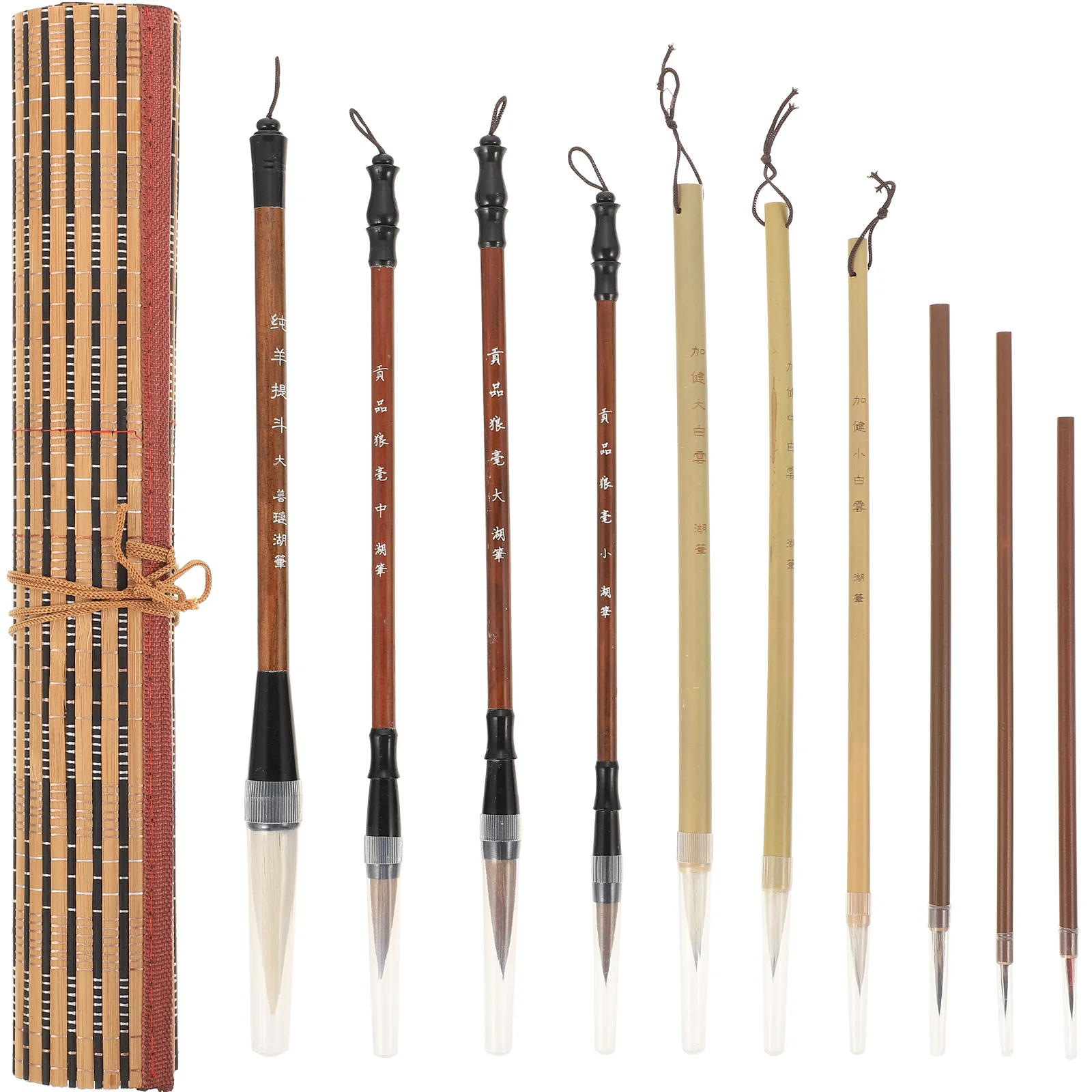 

1 set Chinese Painting Calligraphy Set Professional Brush Wood Handle Watercolor Drawing Supplies Travel Gift
