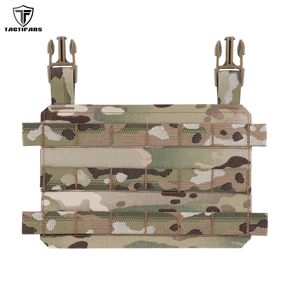 Tactical Molle Placard Front Panel Flap Quick Release Buckle Horizontal Webbing Slots FCSK Plate Carrier Hunting Accessories