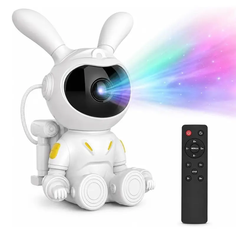 Night Light USB Powered, Galaxy Projector With Moon Lamp, 7 Nebula Colors, Remote Control, Sleep Timer For Bedroom