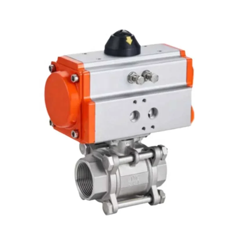 

Высокое давление DN25 1 дюйм AC220V DC24V из нержавеющей стали 304 316 трехкомпонентный пневматический шаровой клапан для газовой сварки привода