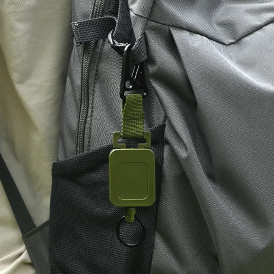 

2/5Pcs Retractable Key Chain with Buckle, Anti-Loss Steel Wire Rope Reel Outdoor Sports Fishing Camping Multi-Purpose Tool