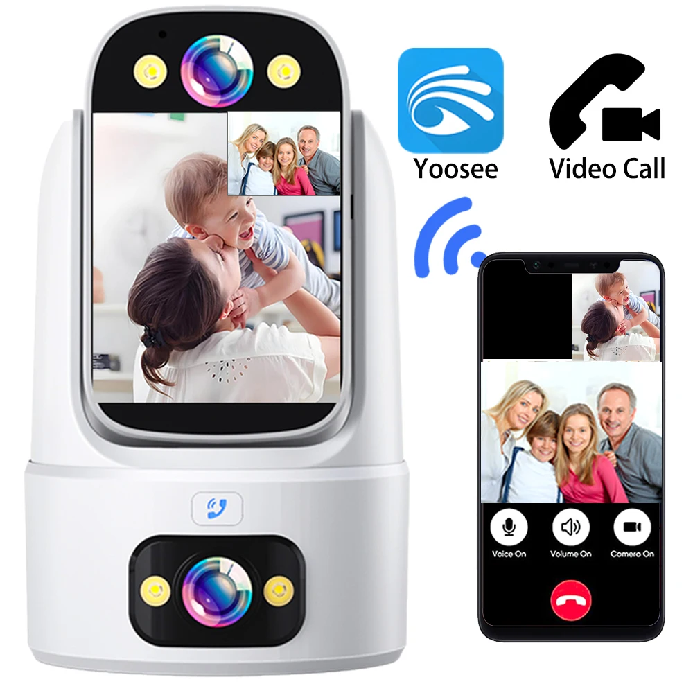 

WIFI IP Camera Home HD Baby Monitor 3MP Camera 2-Way Video Call Color Night Vision One Key Click Call PTZ Wireless Smart Camera