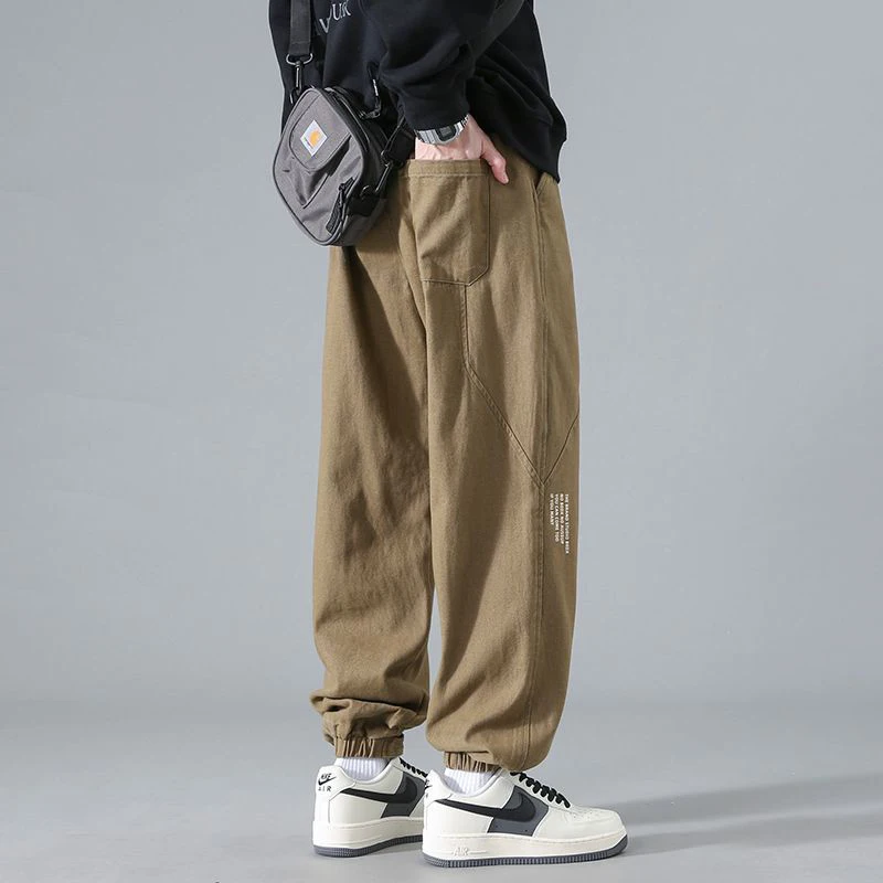

Spring Autumn Oversized Elastic Waist Loose Casual Letter Printing Pants Hombre Fashion All-match Sweatpants Men Sporty Trousers