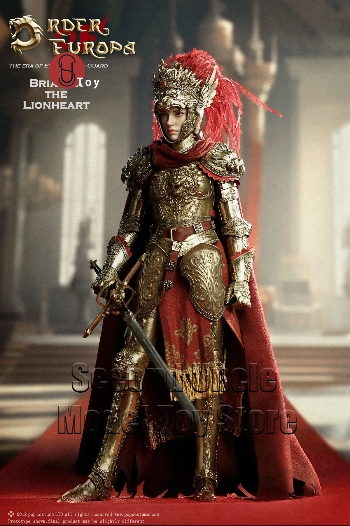 

POPTOYS ALS-020 1/6 Europa Era 4th Bullet Queen of the Lion Heart 100% Copper 12'' Female Soldier Action Figure Model Toys Gifts