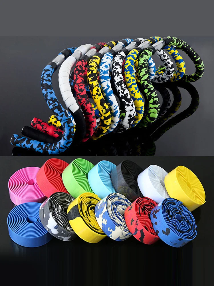 Non-Slip Cycling Handlebar Tape for Road Bikes Shock Absorbing Sweat Absorbent High Density Comfort Grip Strap