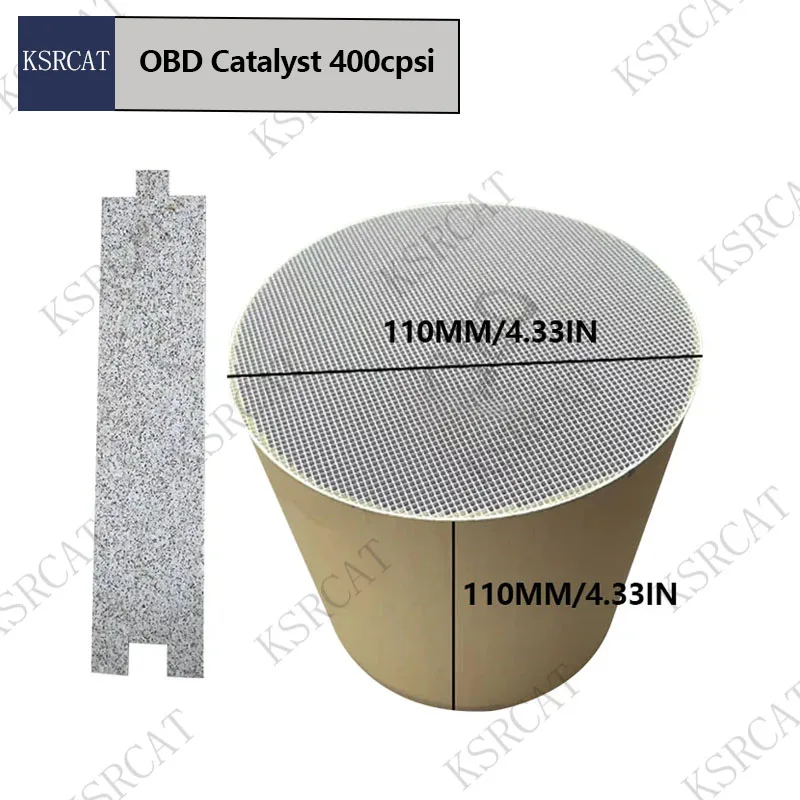 

Car Catalytic Converter OBD 400cpsi 110*110mm Universal Carrier Of Three Way Catalytic Converter Honeycomb Exhaust Filter