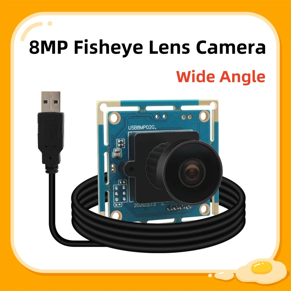 SVPRO 8MP 4K USB Camera HD 1080P IMX179 Industrial Camera with Wide Angle Fisheye Lens Mini Lightburn Camera for Laser Engraver