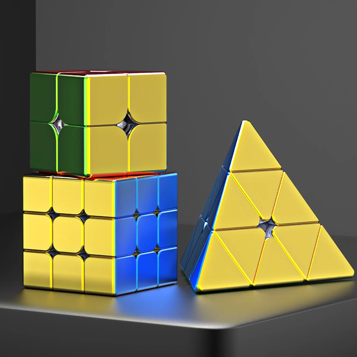 

SENGSO Speed Cube 2x2x2,3x3x3, pyramid phantom colour Stickerless Magic Cube professional Competition kid educational toys