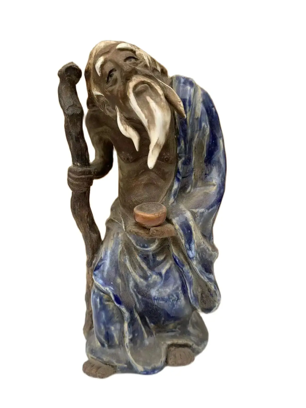 Decoration of Chinese the Old Man Statue Ceramic Figure---Shiwan Kiln porcelain