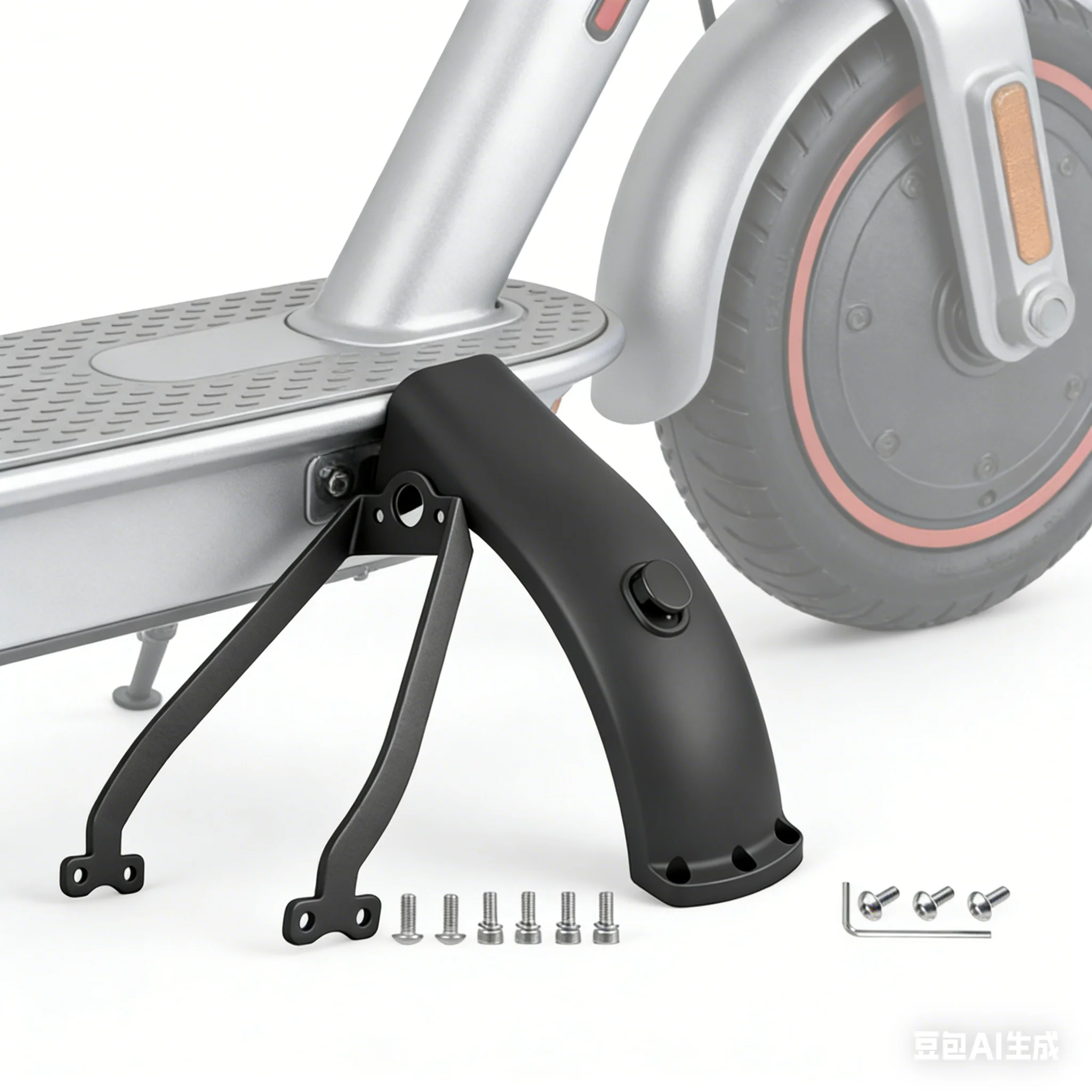 

Комплект брызговиков для скутера для электрического скутера XIAOMI 5 Pro, брызгозащищенный водонепроницаемый задний брызговик/кронштейн, сменные аксессуары