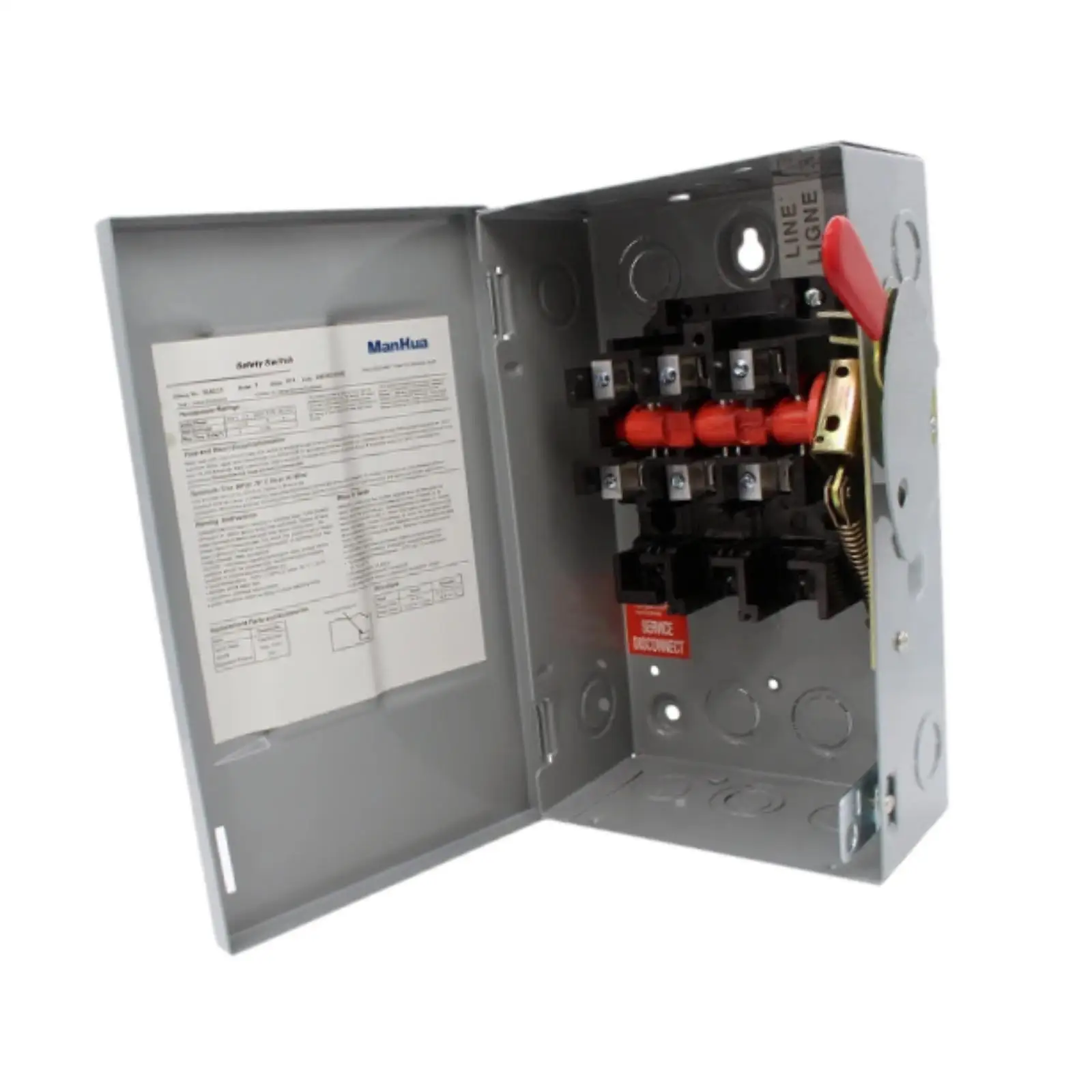 

3P 100Amp Disconnect Switch Box 3 Wire Meeting NEMA 3R Standards 8x3.9x13.5inch