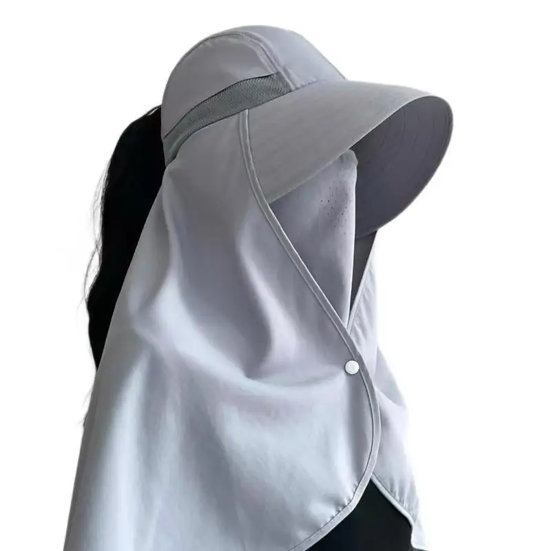 Multifunctional Full Cover Sun Hat With Shawl All Round UV Shield Face Neck Breathable Cap Summer Outdoor Travel Gear