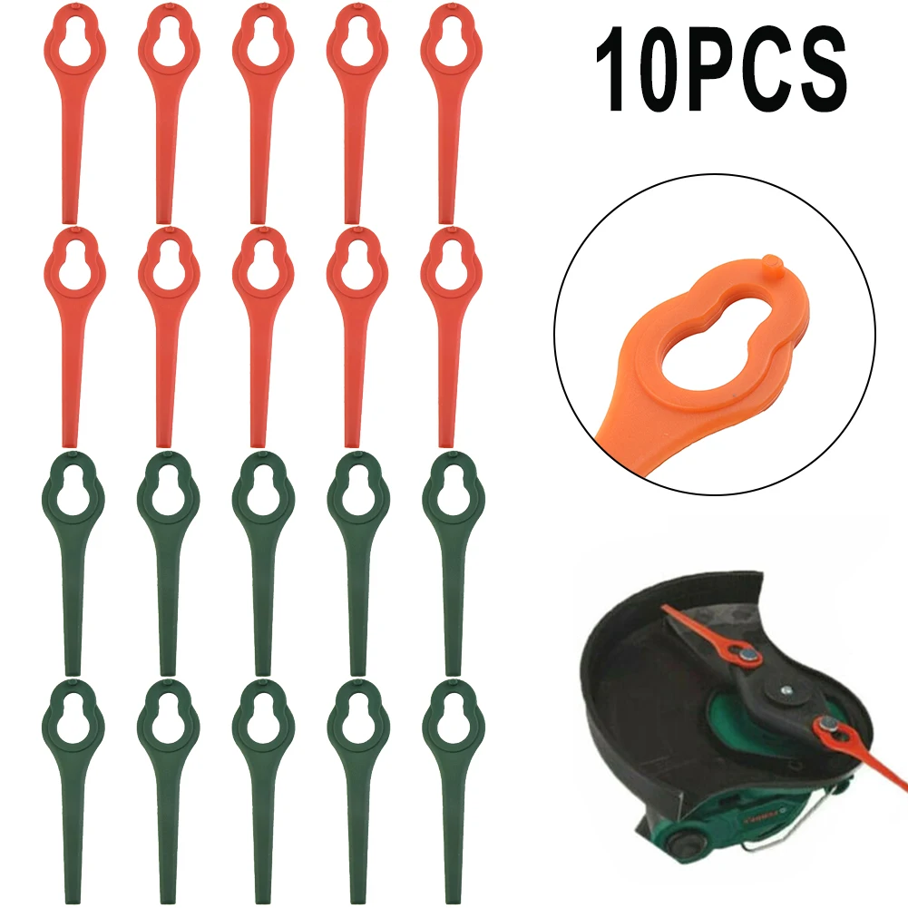 10Pcs Grass Trimmer Plastic Blade Brush Cutter Head Blades For Ferrex Aldi FAR 20-1 97699 2002706 FE220 Lawn Mower Garden Tools