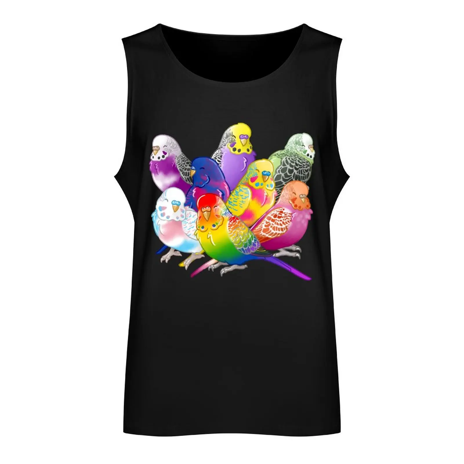 Pride Budgie Group Tank Top t shirts Man clothes for gym