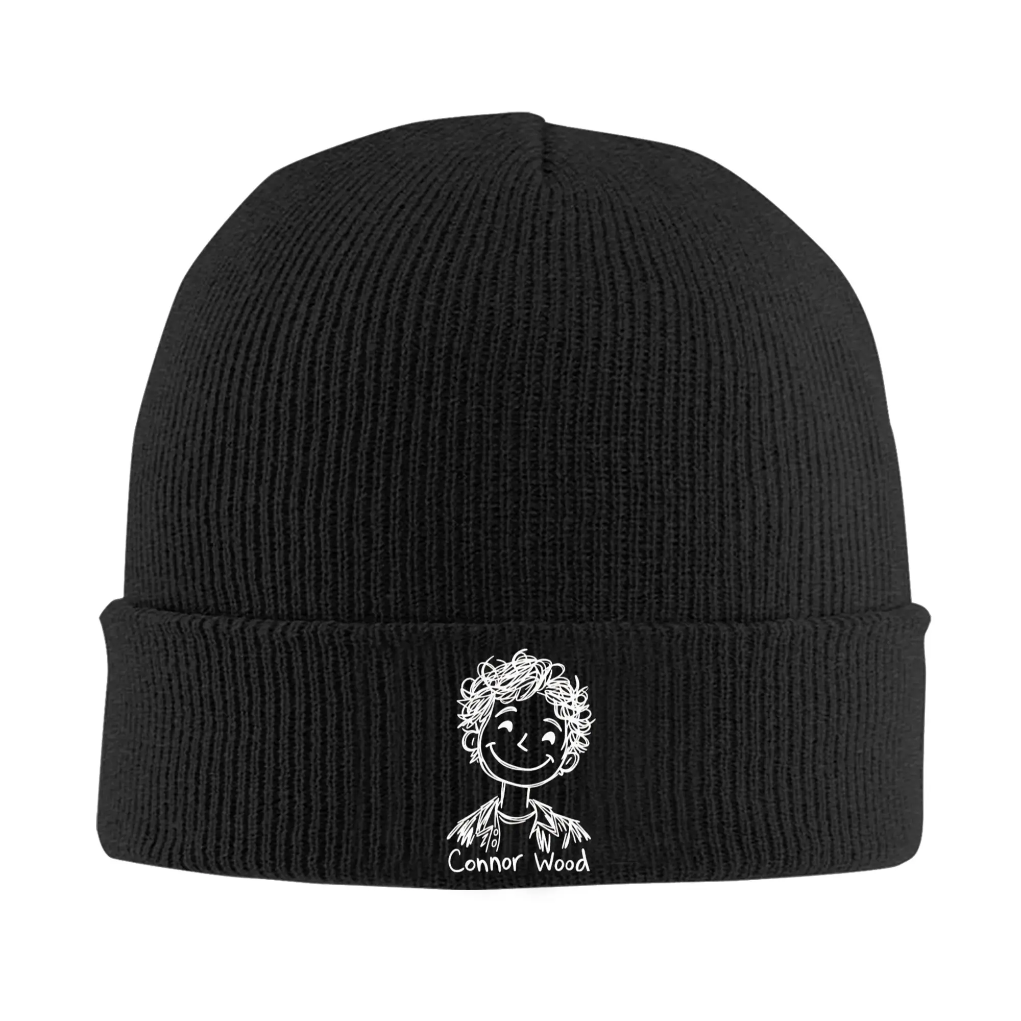 Connor Wood Beanie Hats  Bonnet Hats Men Women Casual Kpop Skullies Beanies Autumn Printed Warm Caps