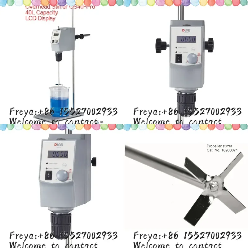 Overhead Stirrer OS40-Pro LCD Digital Magnetic Stirrer Max Capacity 40L With Plate Stand & Propeller Stirrer