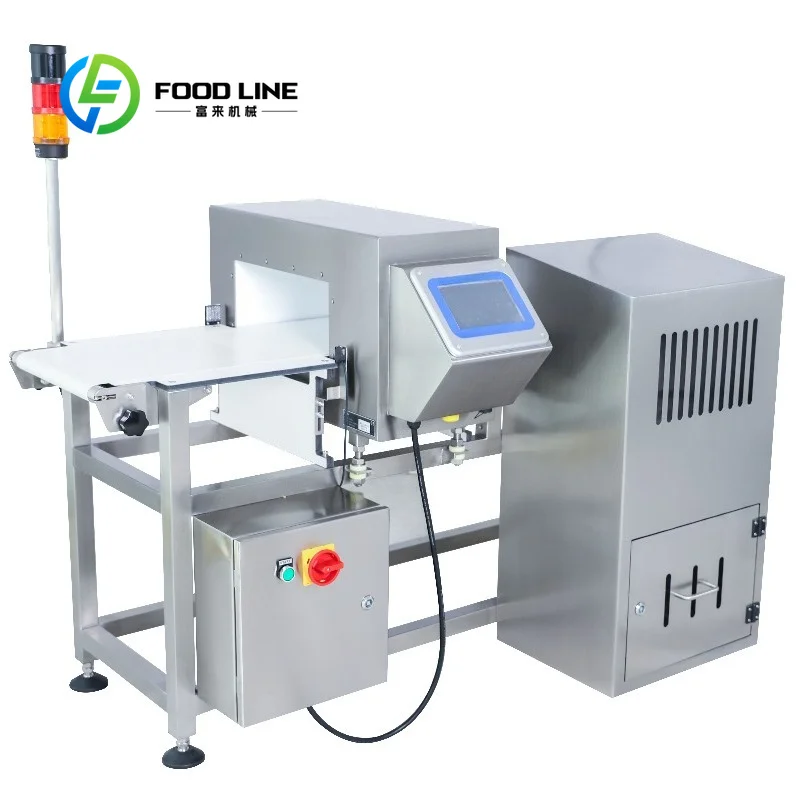 Customize Food Metal Detector Touch Screen High Sensitivity Stainless Steel With Warning Light For Food Industry