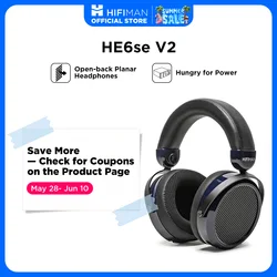 HIFIMAN HE6se Full-Size Over Ear Planar Magnetic Audiophile Headphones