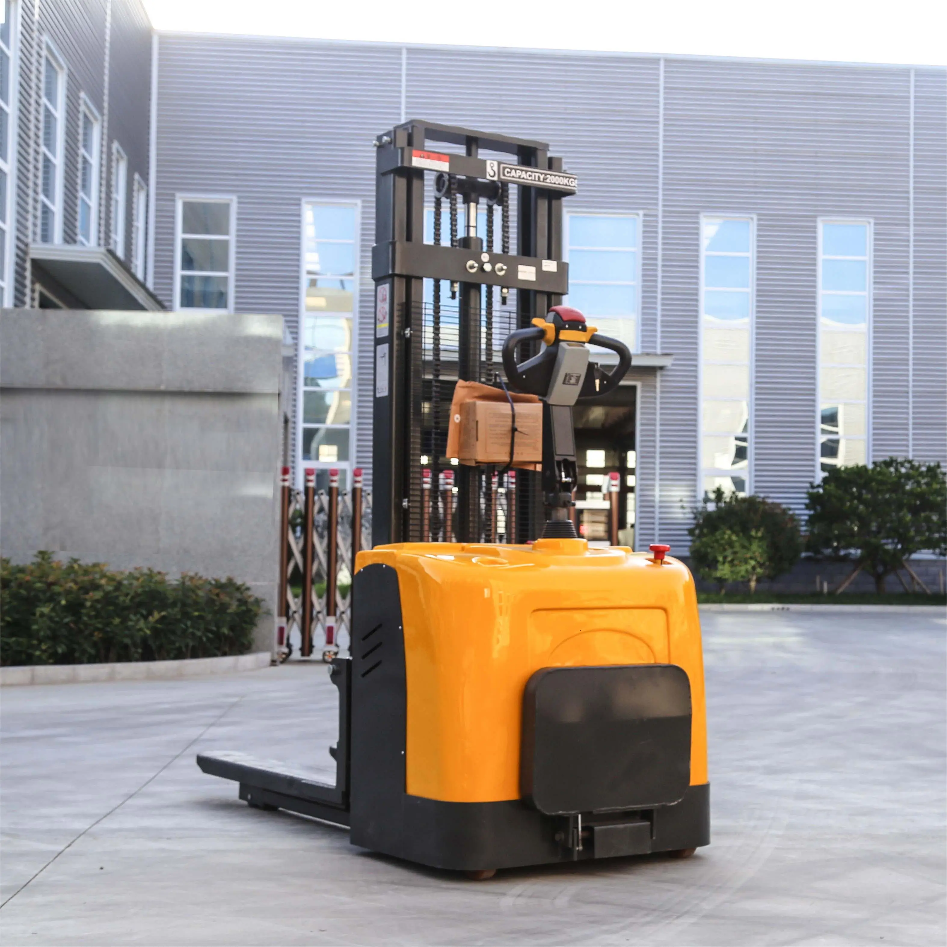 Lifting Semi Electric Stackers Pallet Stacker Walking Type Electric Stacking Truck Forklift