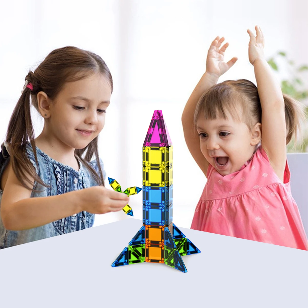 لعبة ألغاز المكعبات المغناطيسية للأطفال، مجموعة إبداعية من الألعاب المغناطيسية #2