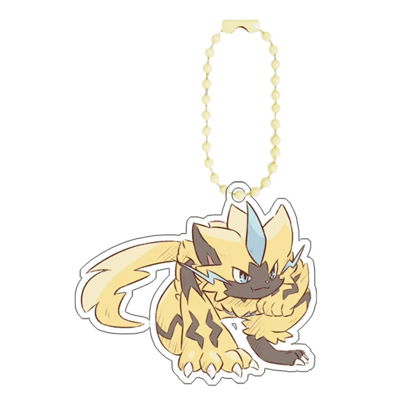 Pokemon Yamper Zeraora самодельный мультяшный акриловый брелок для ключей, аксессуары для рюкзака, кулон, классическая коллекция аниме, подарочная игрушка