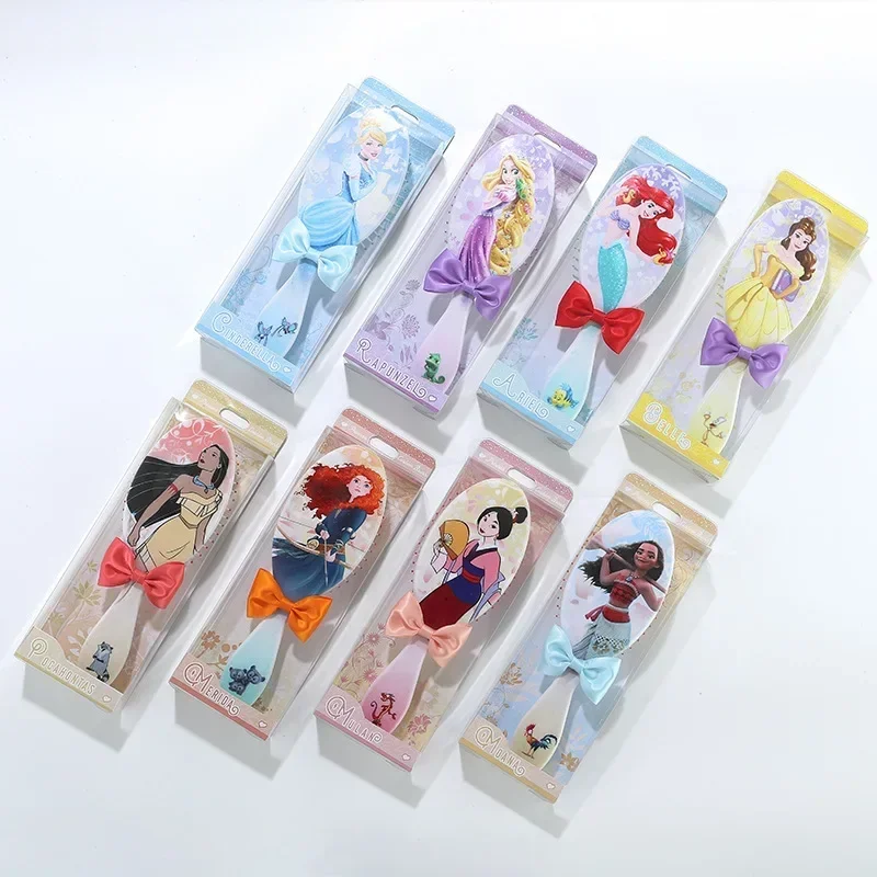 Disney Princess Theme Air Cushion Combs The Little Mermaid Ariel Princess Elsa Anna Children Cute Hair Massage Comb Girls Gifts