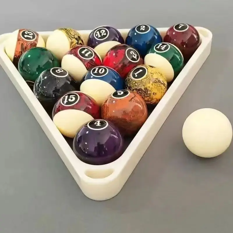

Factory Direct Sale In Stock Fashion Crystal Billiard Balls 57.2mm Black Resin Pool Ball Set Customizable