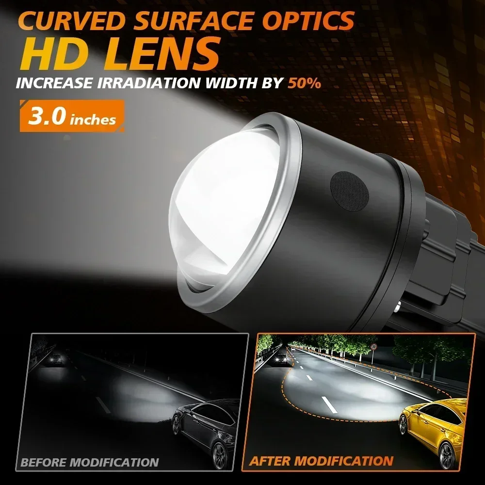 2PCS Bi-Beam LED Lenses Fog Lights 3 Inch Projector Spotlight Lens For Imported Suzuki Jimny 2007, 2009-2012 Car Fog Lamp Retrof