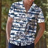3D Print Bike Pattern Casual Hawaiian Shirts for Men