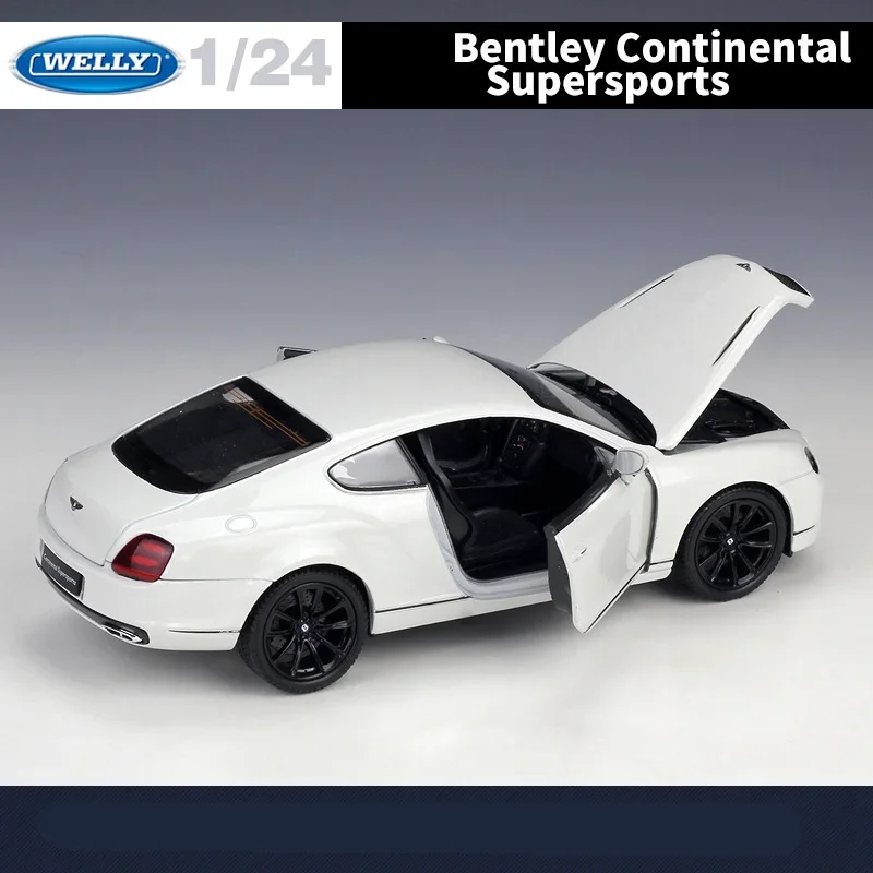 WELLY 1:24 Bentley Continental Supersports GT Alloy Car Model Diecasts Simulation Metal Toy Luxy Car Model Collection Gifts