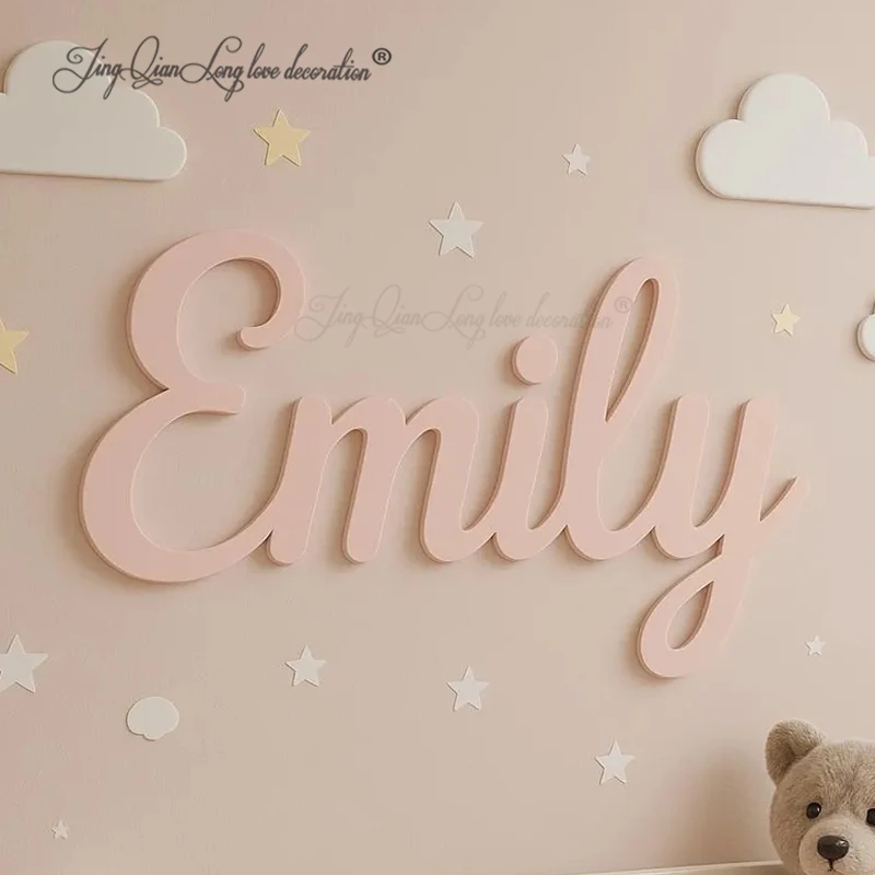 Custom Personalised Name Sign Decor  Wall Art Nursery Bedroom Kids Room Hestia Font