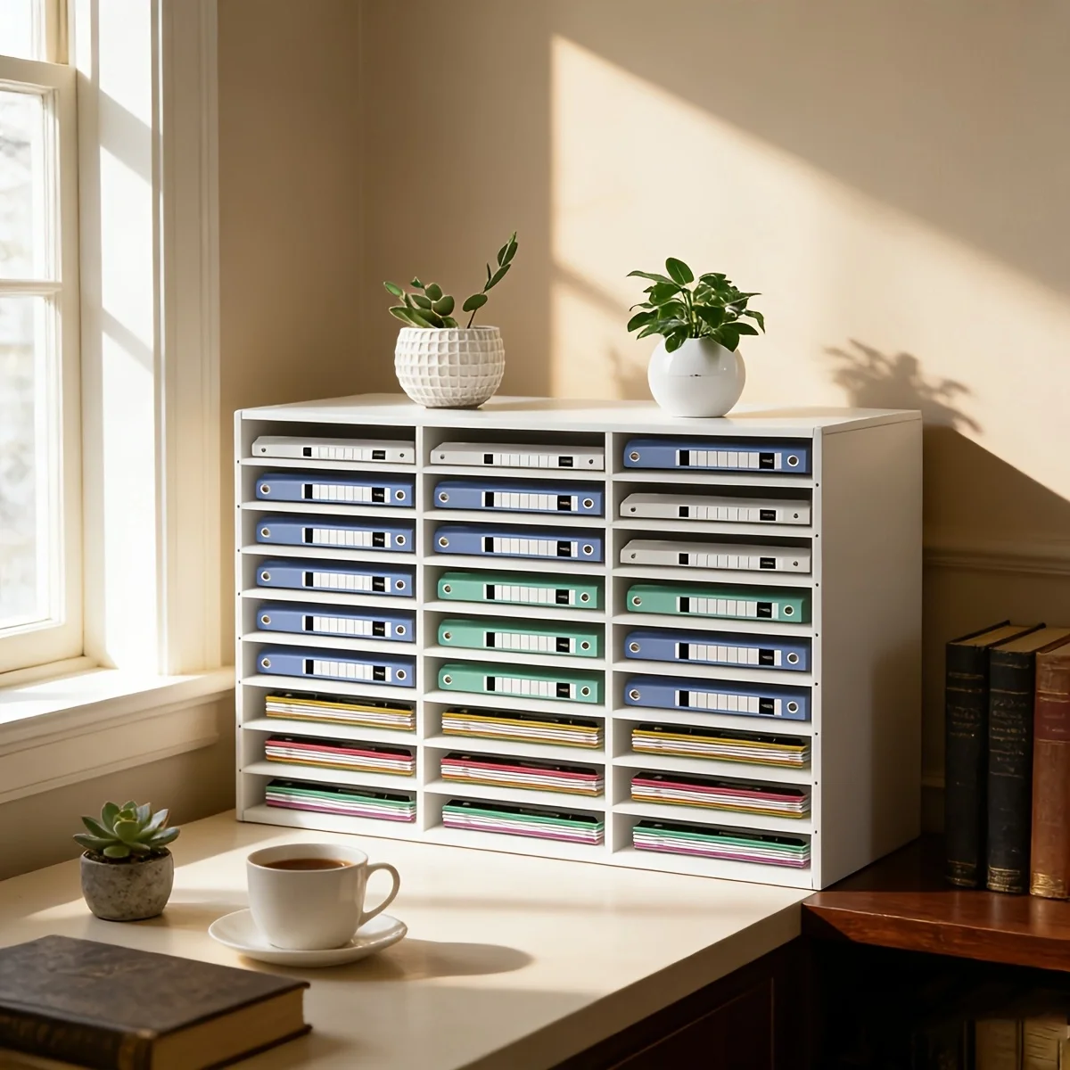 Multifunctional Desktop File Organizer for Office A4 Paper Document Folder Storage Rack