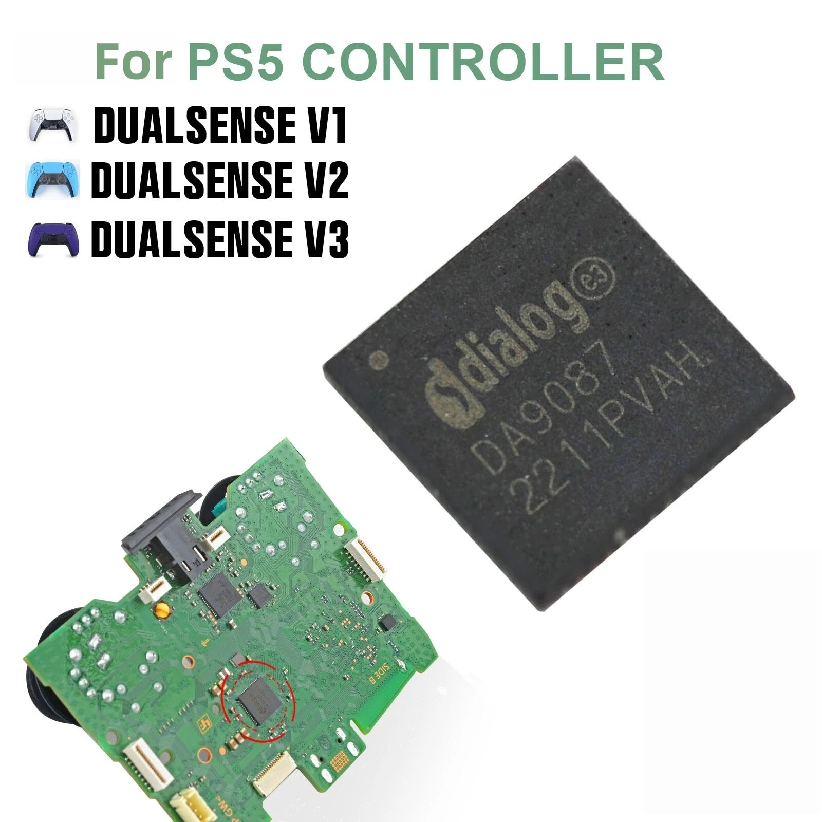 

Dialog DA9087 IC Chip for Sony PS5 DualSense Replacement Mainboard IC Power Chip Handle Maintenance Chip PMIC Management IC