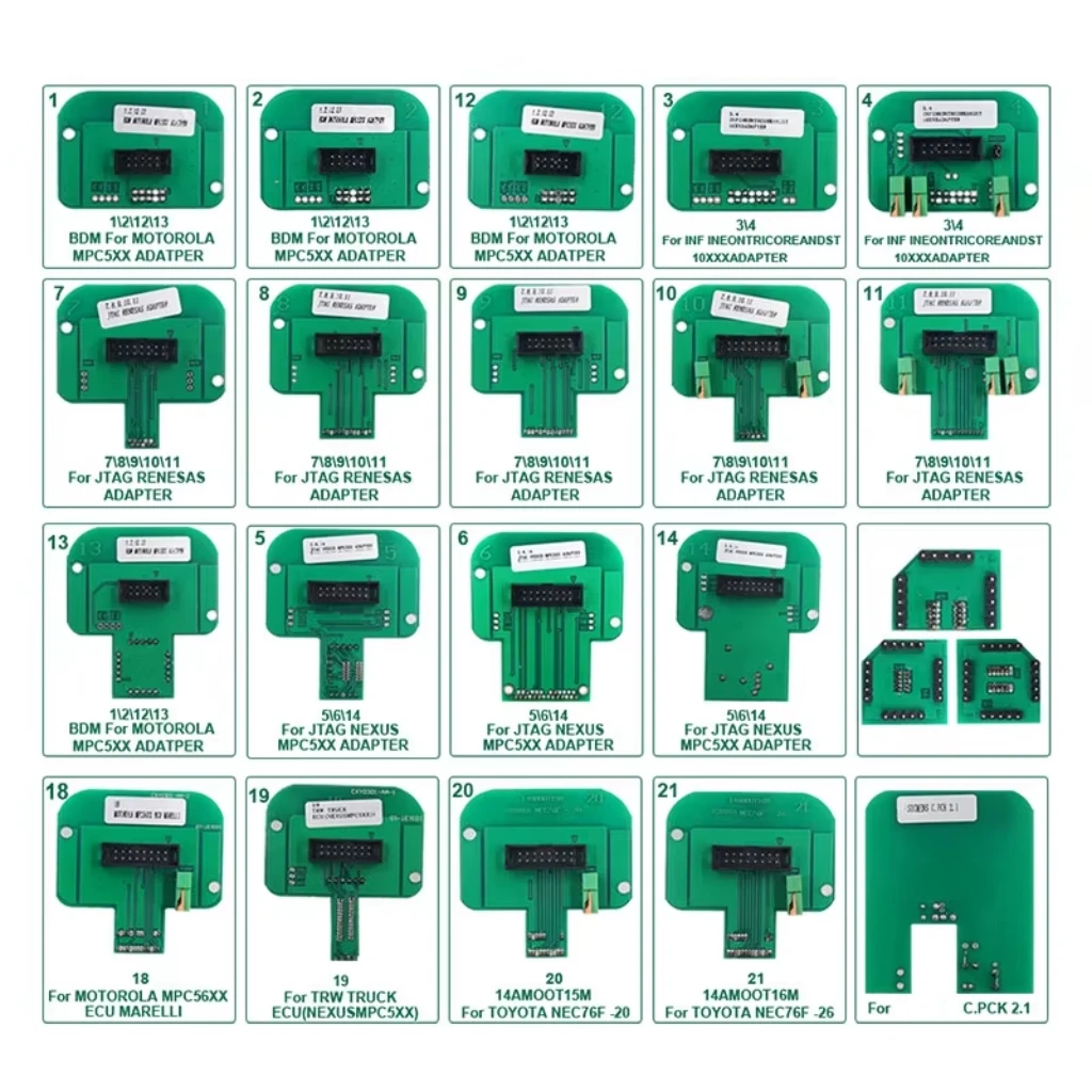 22pcs BDM Programming Adapter Full Set for KTAG KESS FGTECH BDM100 Probe Adapters