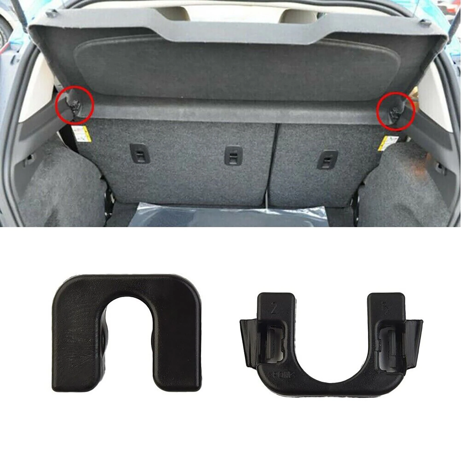 Car Rear Boot Trunk Load Cover Parcel Shelf Clips 015532109E For Fiesta MK7 MK8 For Focus MK3 mk4 For C-Max MK1&2 For Mondeo MK4