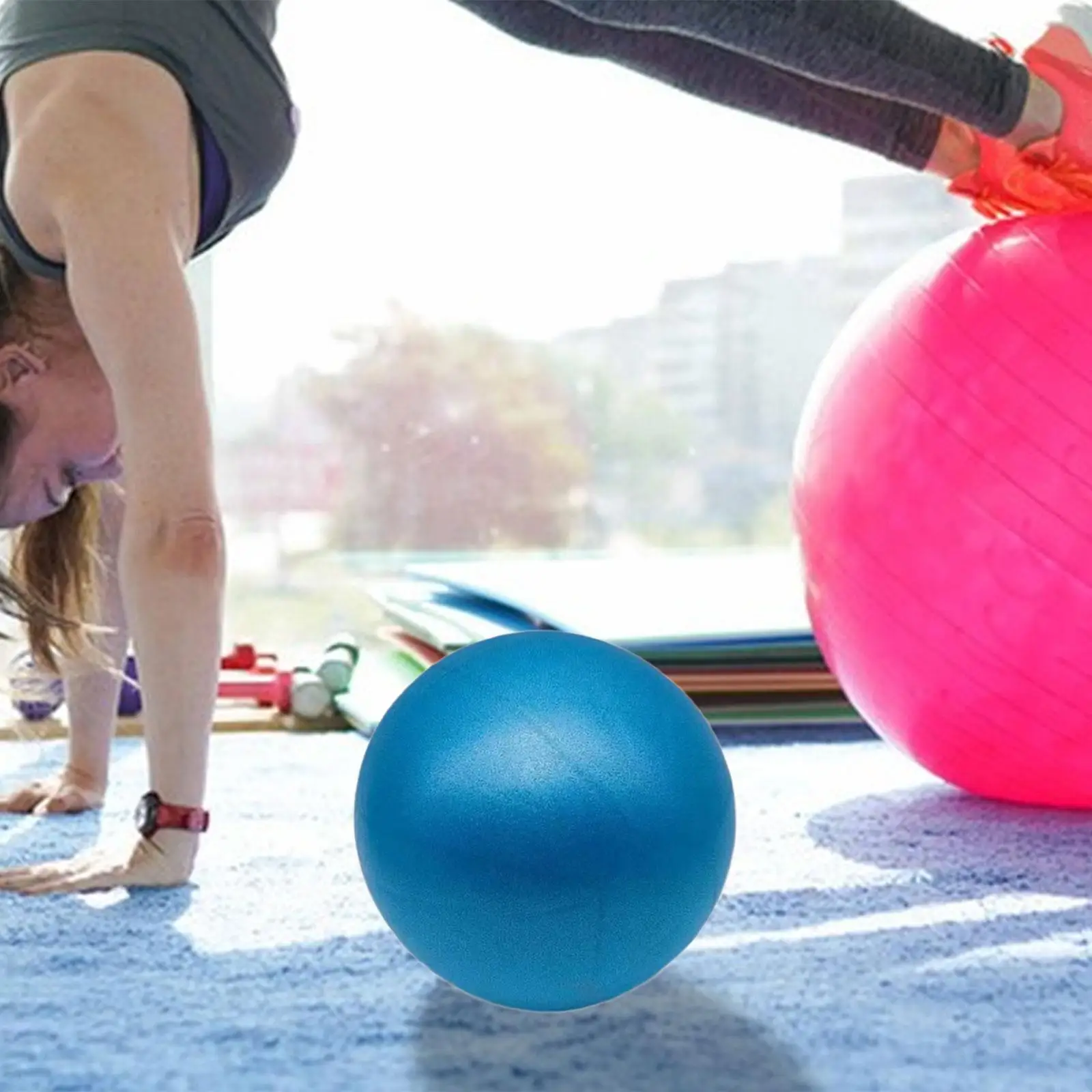 6 Inch Pilates Ball Small Exercise Ball PVC Balance Yoga Ball for Core Strength and Stability Workouts