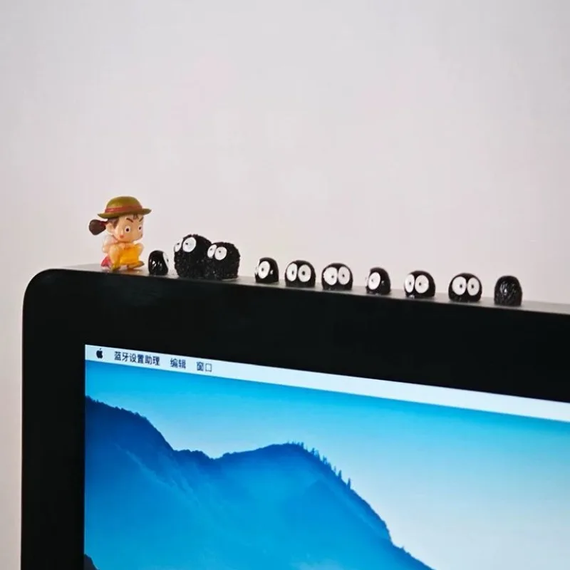 My Neighbor Totoro Mini-Figuren Ornamente für Computerbildschirm-Dekoration Niedliche Stressabbau-Puppen Winzige Schreibtisch-Deko für Büro