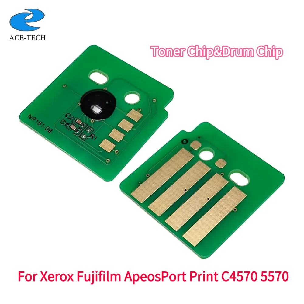 

C4570 Toner Cartridge Chip CT203402 CT203410 CT203418 for Xerox Fujifilm ApeosPort Print 5570 CT351236 Drum Reset Chip CT351237